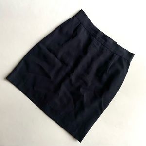 Vintage 90s Navy Wool Mini Skirt